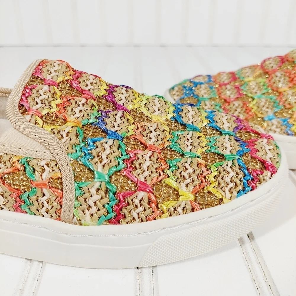 Kelly & Katie Lenna Rainbow Woven Sneakers A 782 - Picture 10 of 14